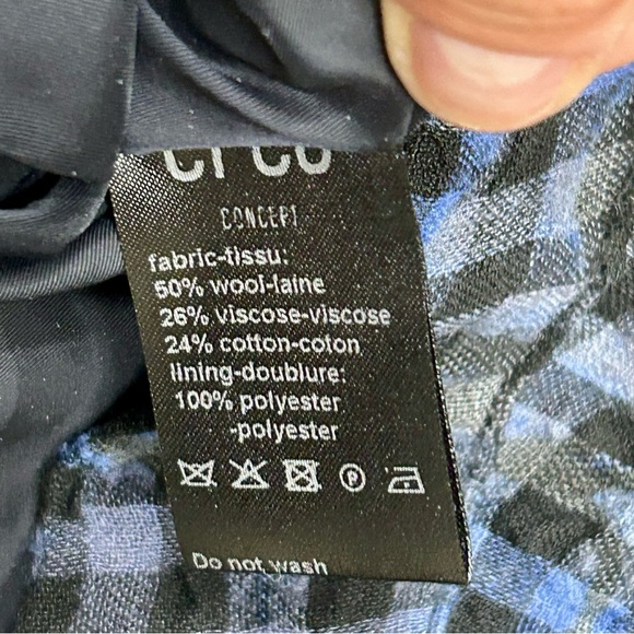 Crea Concept Blue Knit Top & Wool Blend Plaid Skirt Set (EU 42/44) - Picture 8 of 8